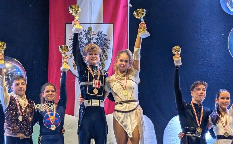 Am Podest ganz oben: Isabella Franc und Tobias Lamprecht