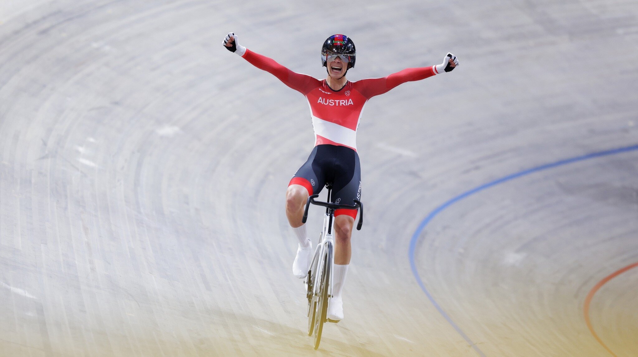 Heimo Fugger nach seiner Fahrt zur WM-Goldmedaille